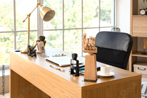 Modern workplace with gadge...