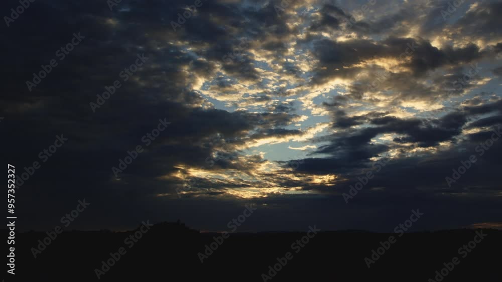 Stormy Sunrise Time Lapse Background Stormy Sunrise Time Lapse Background