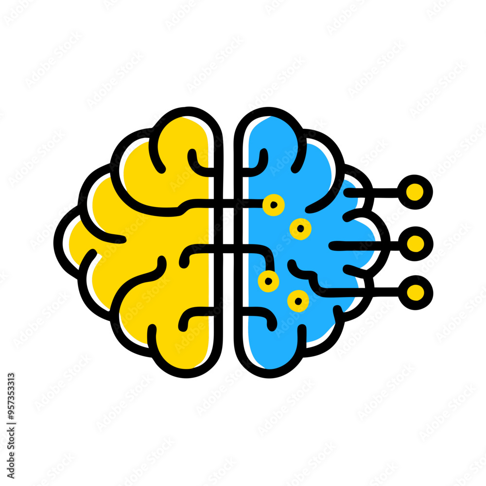 Artificial Intelligence Brain Network Vector for Technology Education and Innovation Concept Artificial Intelligence Brain Network Vector for Technology Education and Innovation Concept