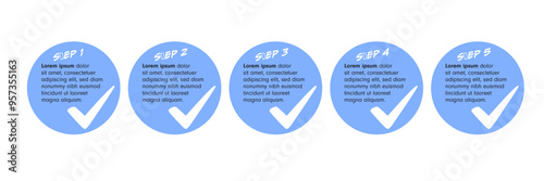 Simply infographic design with 5 options or steps. Infographics for business concept.