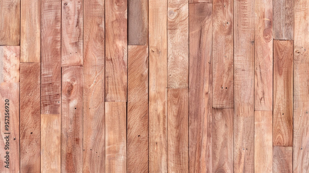 Fototapeta premium Natural Wooden Plank Wall Texture with Subtle Variations and Visible Grain, Perfect for Backgrounds, Banners, or Marketing Materials. Ideal for Rustic and Minimalist Designs with Copyspace.