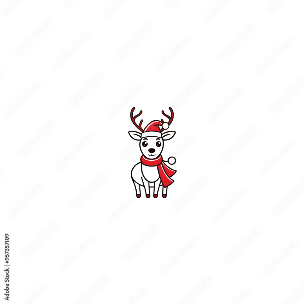 christmas deer isloated on white christmas deer isloated on white