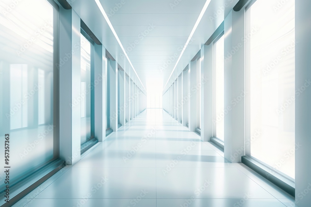 Abstract blurred building hallway pathway for success banner background. Abstract blurred building hallway pathway for success banner background.