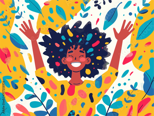 Doodle Illustration: The Unwavering Human Spirit Triumphing Over Adversity