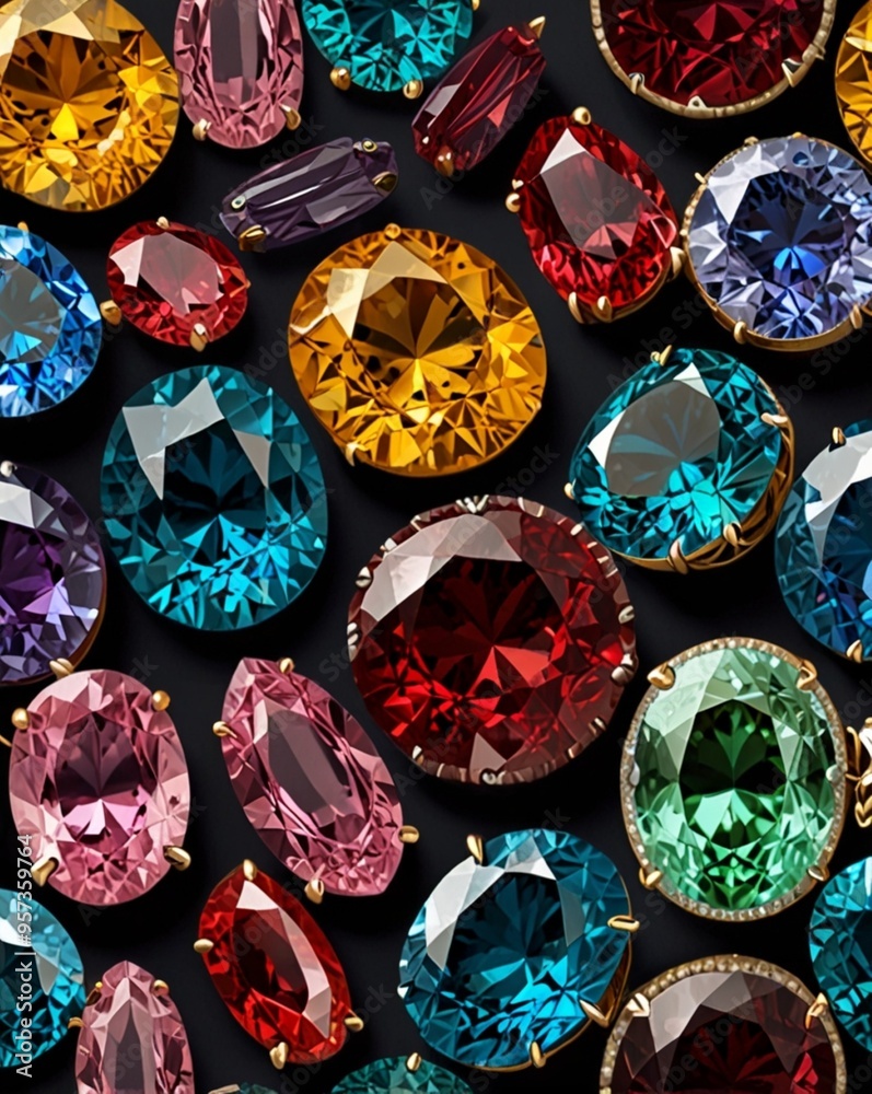 Fototapeta premium set of gems