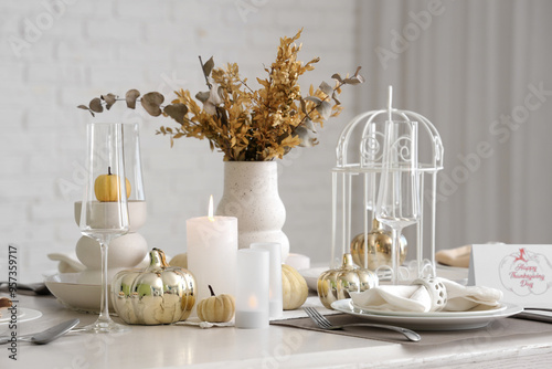 Elegant table serving with ...