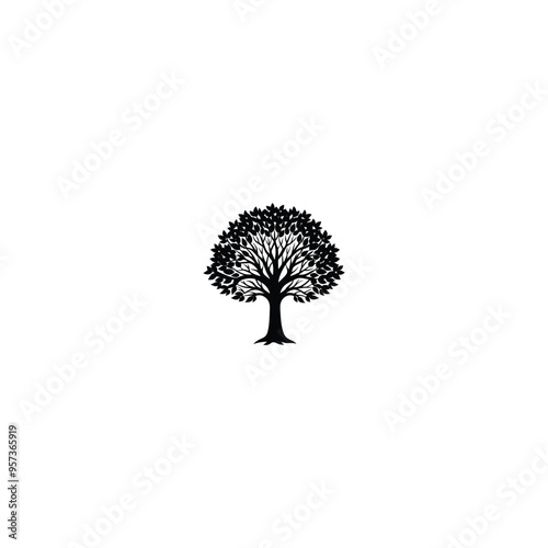 silhouette of a tree
