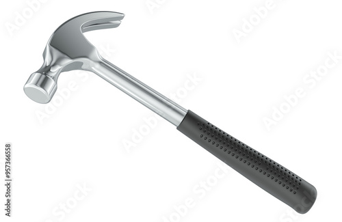 Fototapeta Naklejka Na Ścianę i Meble -  Claw Hammer, 3D rendering isolated on transparent background