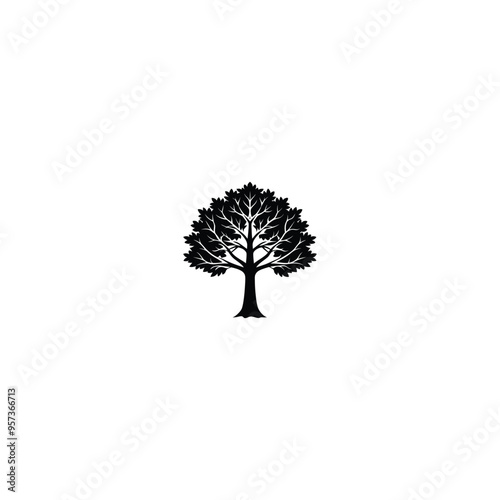 silhouette of a tree
