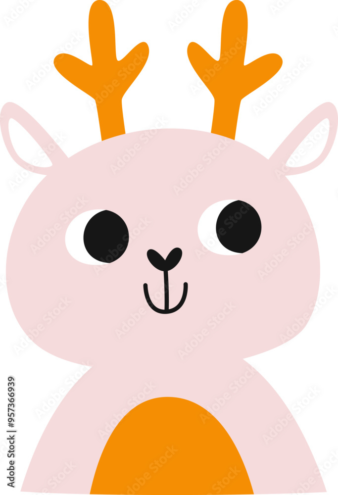 Childish Deer Portrait