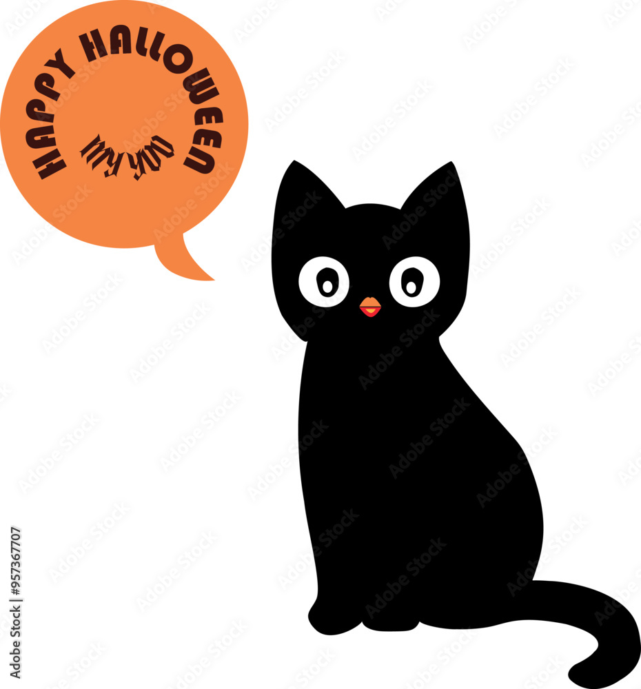 Spooky Halloween cat vector illustration for digital art, vector, cartoon, clipart, and line art designs. Spooky Halloween cat vector illustration for digital art, vector, cartoon, clipart, and line art designs.