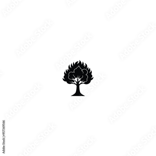 silhouette of a tree