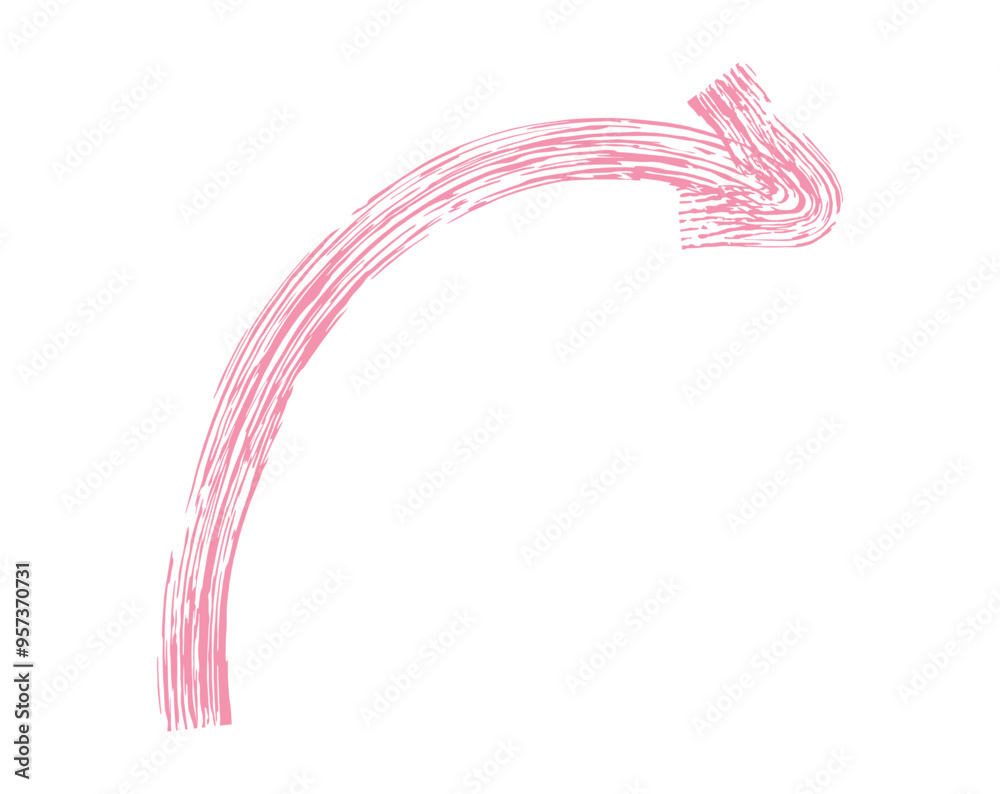 Hand drawn simple arrow drawn with wax crayon, chalk or charcoal. Uneven dry texture for underlining highlighting. Pencil drawn lines, strikethrough, grungy vector isolated on white Hand drawn simple arrow drawn with wax crayon, chalk or charcoal. Uneven dry texture for underlining highlighting. Pencil drawn lines, strikethrough, grungy vector isolated on white