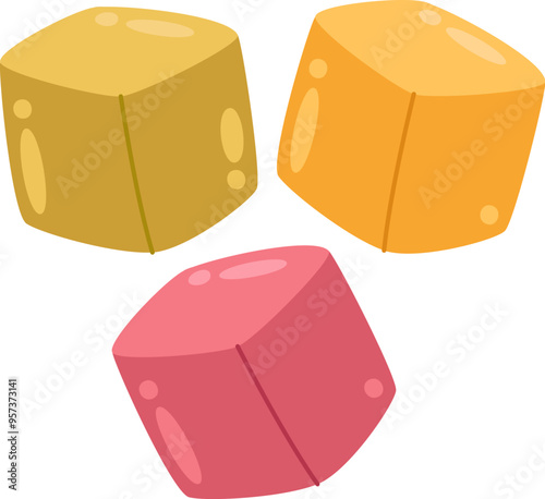 Turkish Delight Cubes Sweets