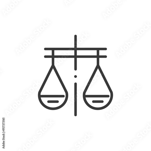 Black and White Line Drawing of a Scale