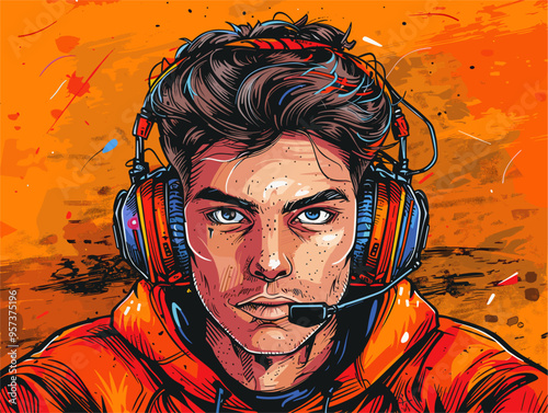 The Gamer's Paradise: A Detailed Doodle Illustrating the Joy and Intensity of Gaming