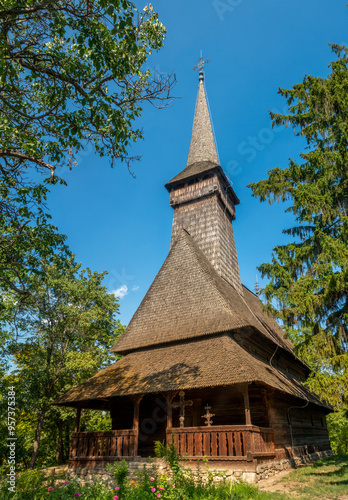 Wooden church from Dragomirești,  Maramureș (1722), Herăstrău Park, Bucharest, Romania