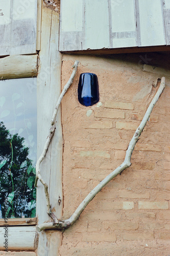 Eco-friendly architecture detail of a house photo