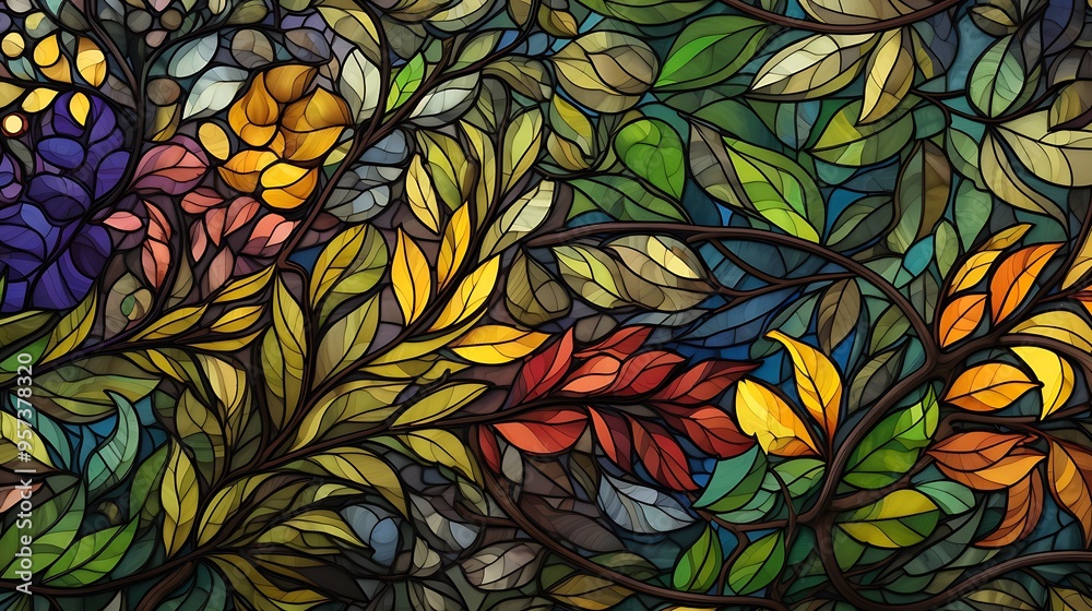 Patterns formed by the overlapping and interweaving branches and leaves of a dense forest, creating a captivating natural mosaic. Patterns formed by the overlapping and interweaving branches and leaves of a dense forest, creating a captivating natural mosaic.