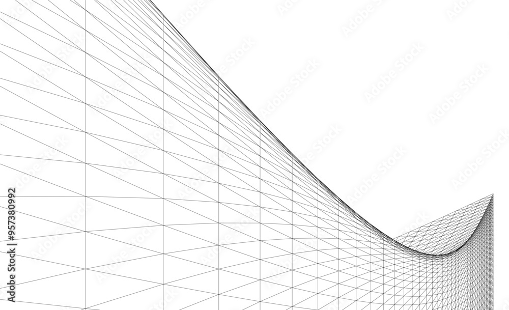 Abstract shape 3d background vector illustration