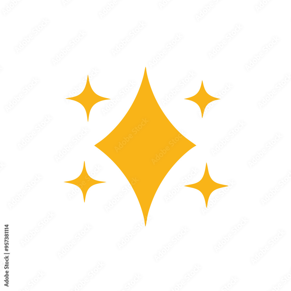 Sparkle icon in trendy flat style silhouette, vector silhouette, isolated white background Sparkle icon in trendy flat style silhouette, vector silhouette, isolated white background