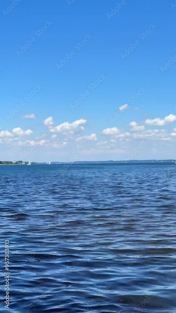 timelapse video, Insel am See, See und Himmel, Chiemsee