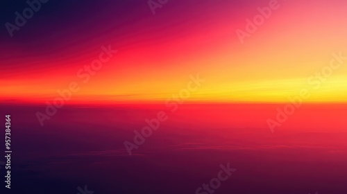 Sunset with a Gradient of Colors from Orange to Dark Red, Capturing the Beauty of Twilight and the Transition from Day to Night