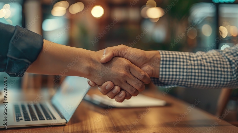Businessman shaking hands during a meeting in the office for introduction agreement or deal Man employee greeting and welcoming during a handshake for recruitment in the workplace to foster Businessman shaking hands during a meeting in the office for introduction agreement or deal Man employee greeting and welcoming during a handshake for recruitment in the workplace to foster