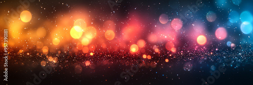 A magical bokeh background with warm and cool tones, perfect for celebratory occasions.