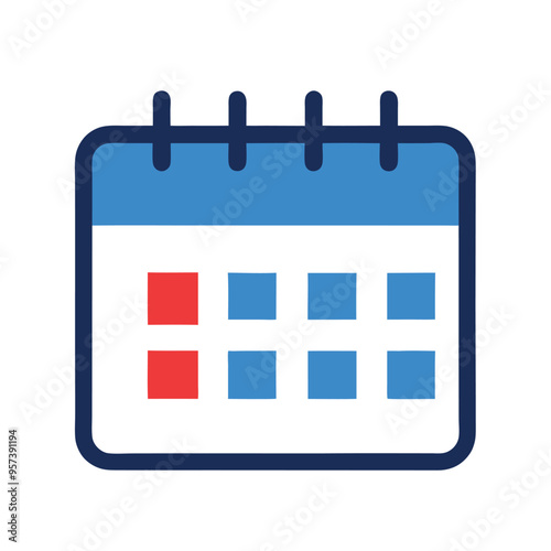 a Calendar icon and blue square black logo icon vector silhouette,  