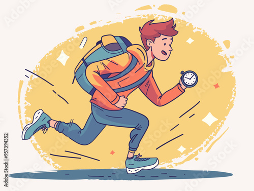 Dedicated Runner: Embracing Time, Striving for Success