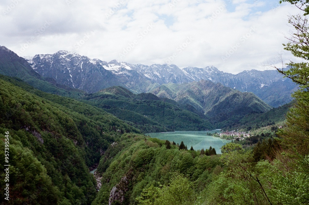 A lake in Italian mountains A lake in Italian mountains