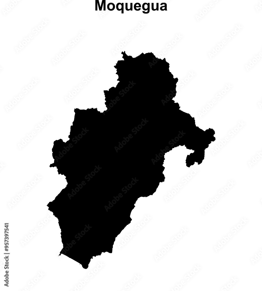 Moquegua region blank outline map Moquegua region blank outline map