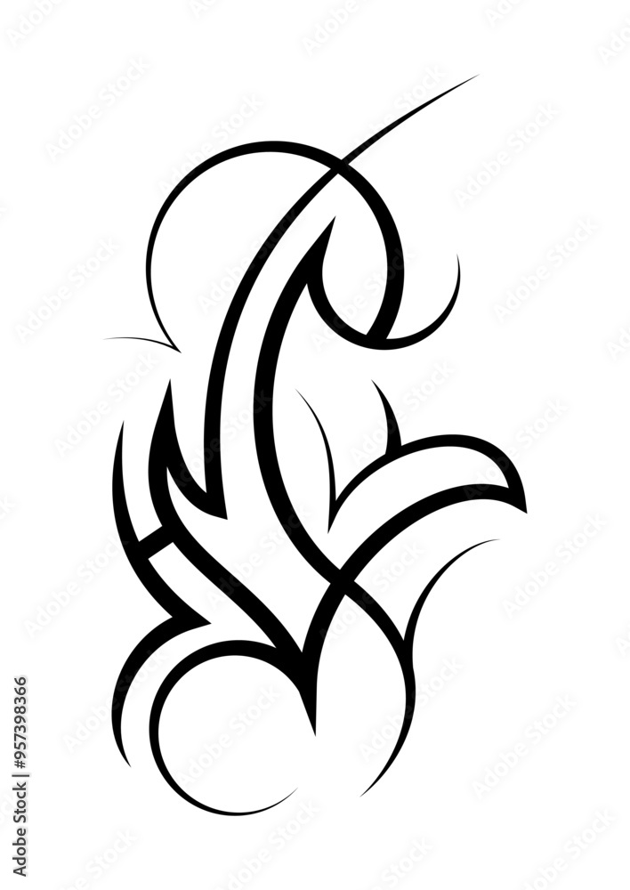 Neo abstract tribal tattoo. Black shoulder tattoo. Cyber sigilism style hand drawn ornaments. Celtic gothic body ornament shapes. Maori ethnic element isolated on white background. Sketch art design Neo abstract tribal tattoo. Black shoulder tattoo. Cyber sigilism style hand drawn ornaments. Celtic gothic body ornament shapes. Maori ethnic element isolated on white background. Sketch art design