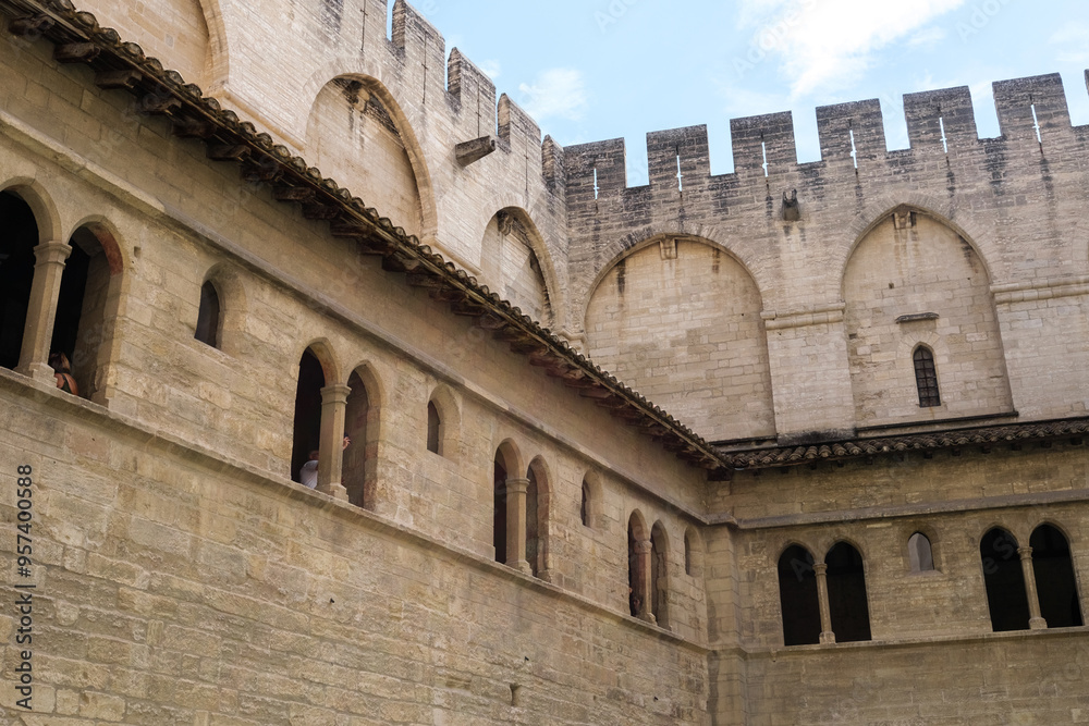 Details of the Papal Palace in Avignon Details of the Papal Palace in Avignon