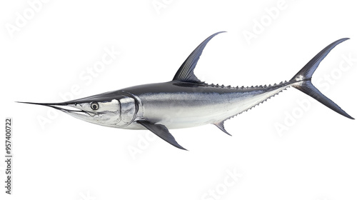 Swordfish on transparent white background