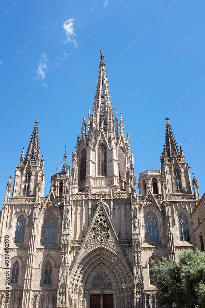 Gothic style church in middle of centrum of Barcelona Gothic style church in middle of centrum of Barcelona