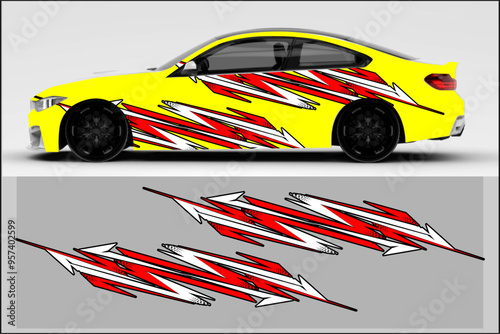 Abstract background racing sport car for wrap decal sticker design and vehicle livery