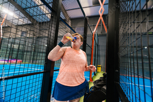 Refreshing break for the padel player photo