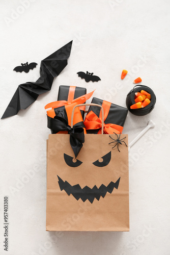 Composition with paper shop...