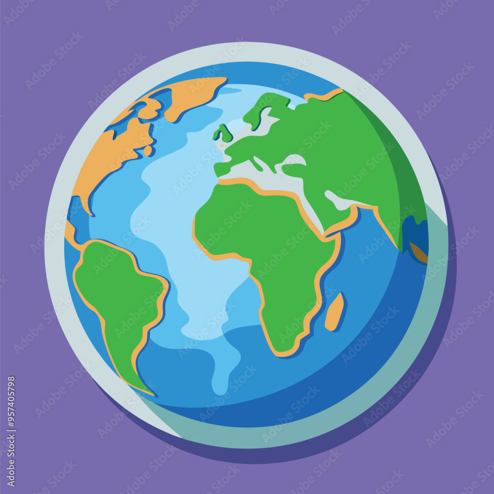 Obraz premium Happy earths rotation day banner design