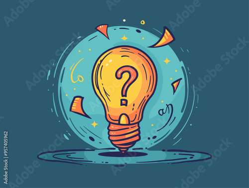 Curious Lightbulb: An Illustration of Inquiry, Exploration, and Knowledge-Seeking