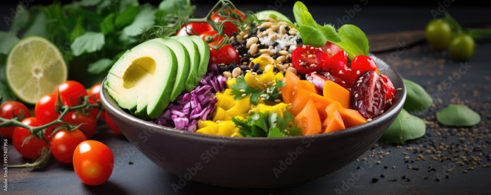 Fresh color vegetables in budha bowl. Vegetable on plate. Fresh color vegetables in budha bowl. Vegetable on plate.