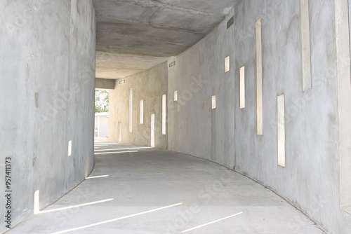 
View of Town Center on Main + DeLay Nature Park through a tunnel