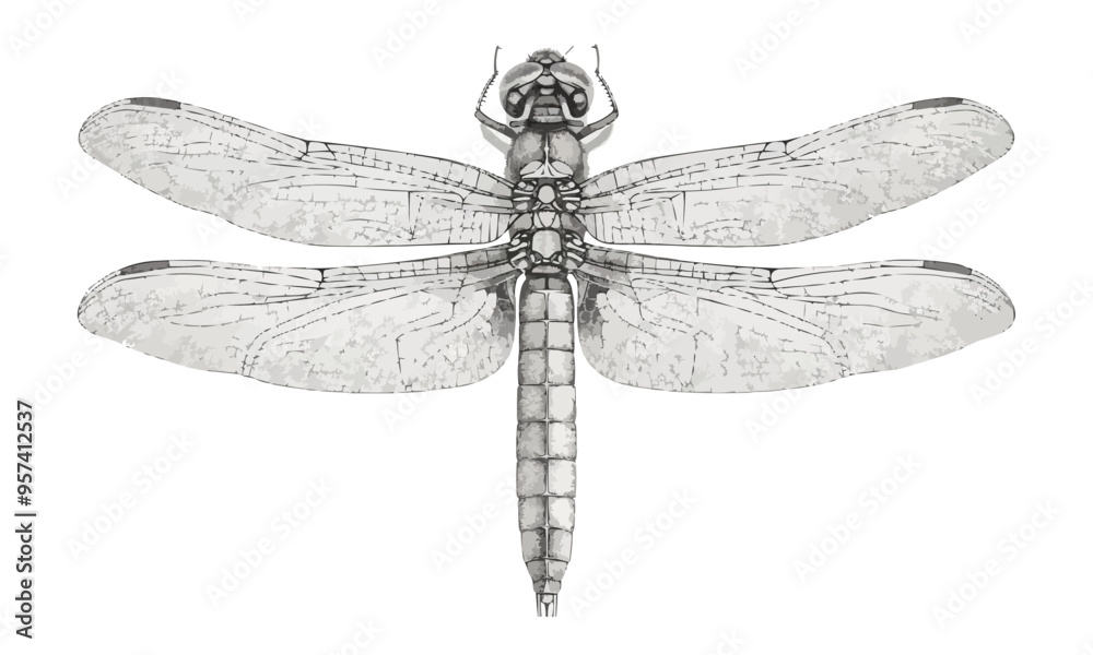 A linear vector of a dragonfly. A linear vector of a dragonfly.