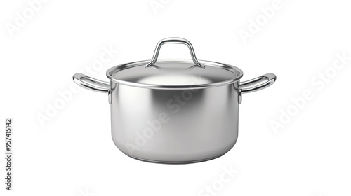 Pot on transparent white background