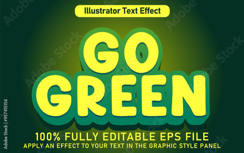 EDITABLE GO GREEN TEXT EFFECT