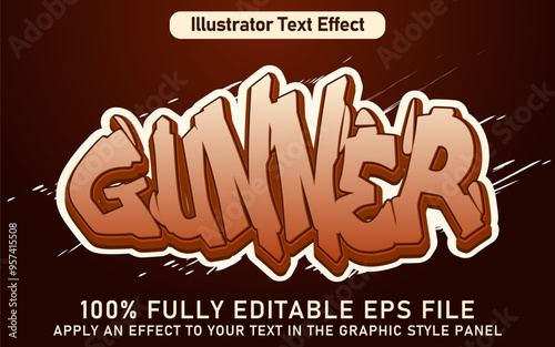 EDITABLE GUNNER TEXT EFFECT