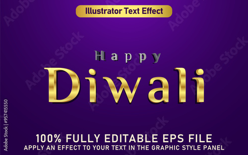 EDITABLE HAPPY DIWALI TEXT EFFECT