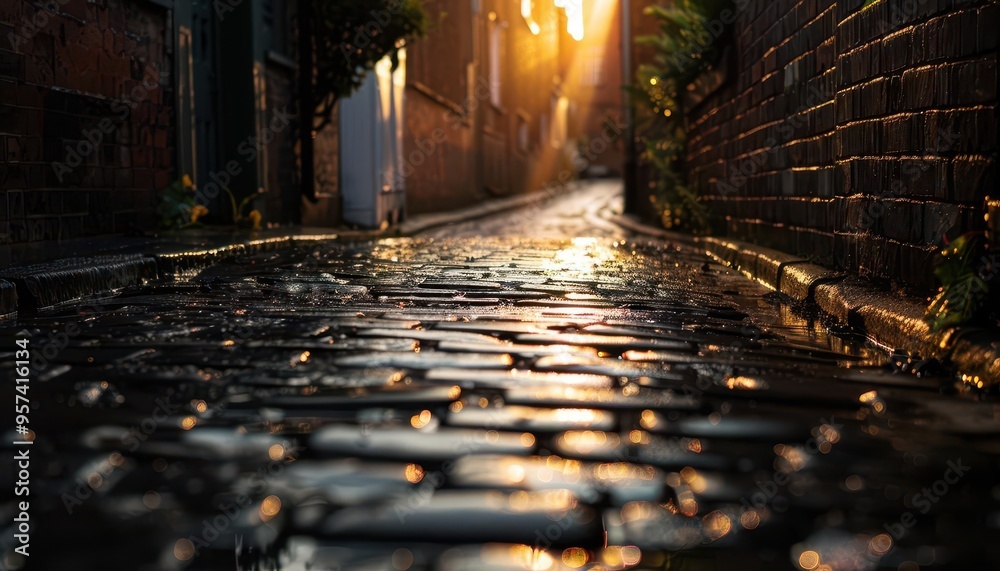 Narrow alleyways with historic charm, quaint and picturesque, Urban, Muted tones, Photograph, Hidden pathways Narrow alleyways with historic charm, quaint and picturesque, Urban, Muted tones, Photograph, Hidden pathways